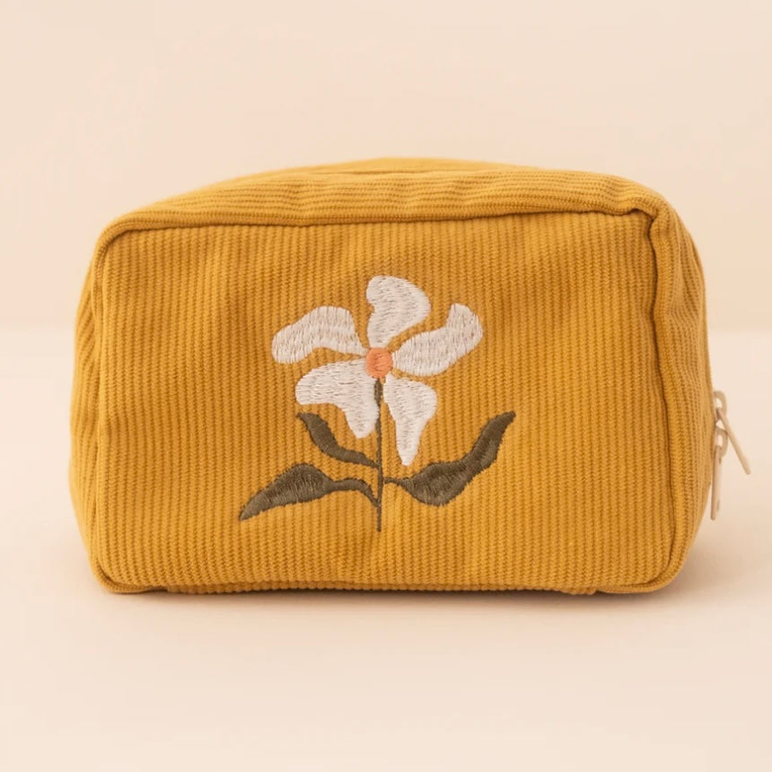 Corduroy Makeup Bag Marigold