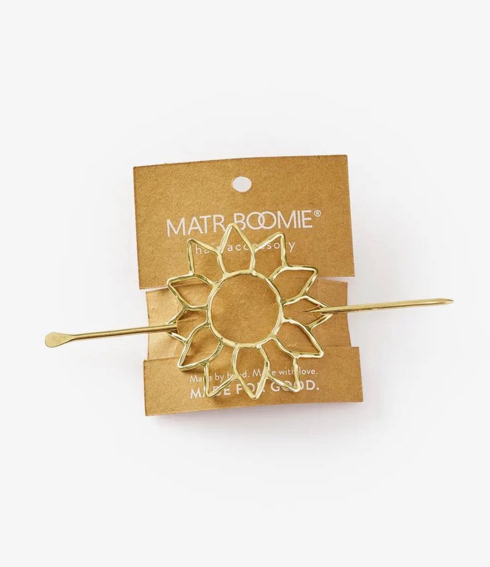 Gold Sun Hairpin