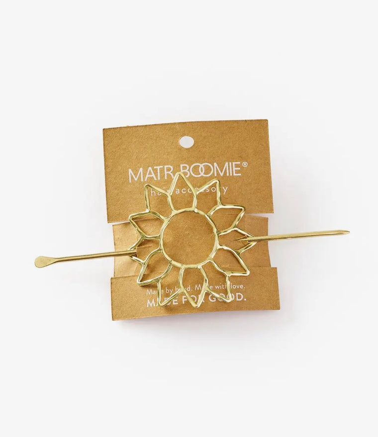 Gold Sun Hairpin