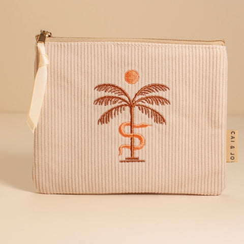 Corduroy Palm Pouch