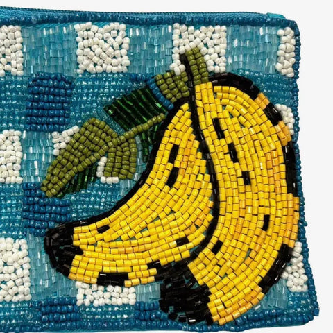 Banana Beaded Coin Purse