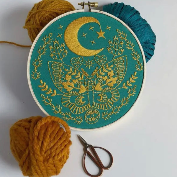 Lunar Moth Embroidery Kit