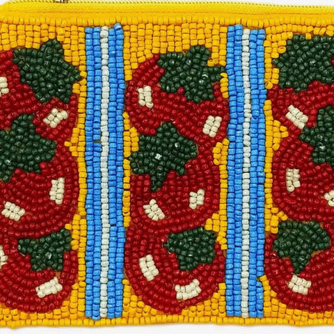 Tomato Beaded Coin Purse