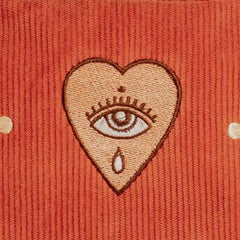 Heart Eye Corduroy Makeup Bag
