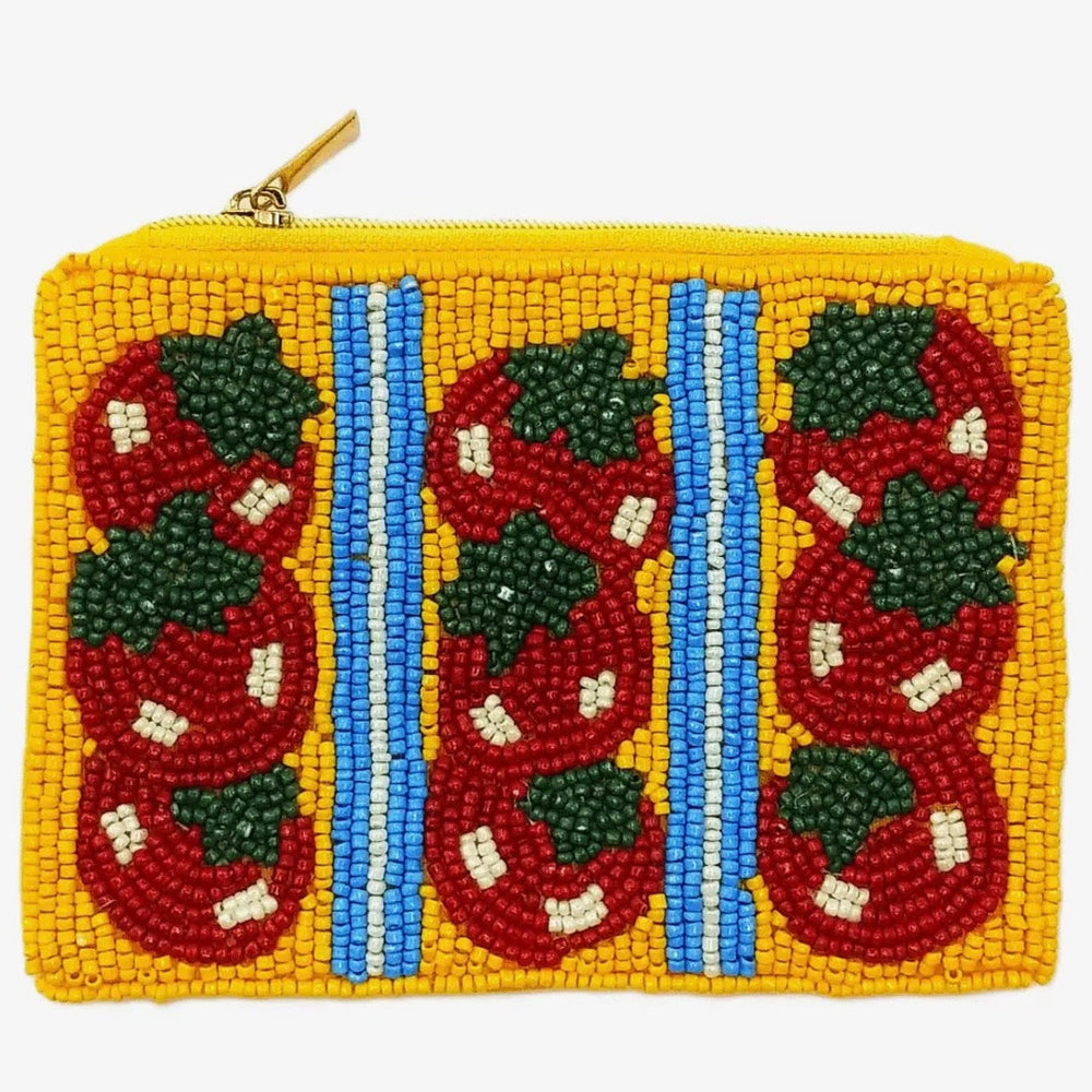 Tomato Beaded Coin Purse