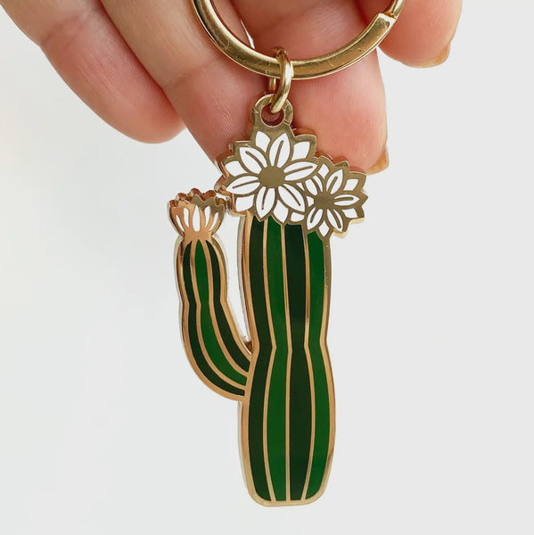 Cactus Flower Keychain