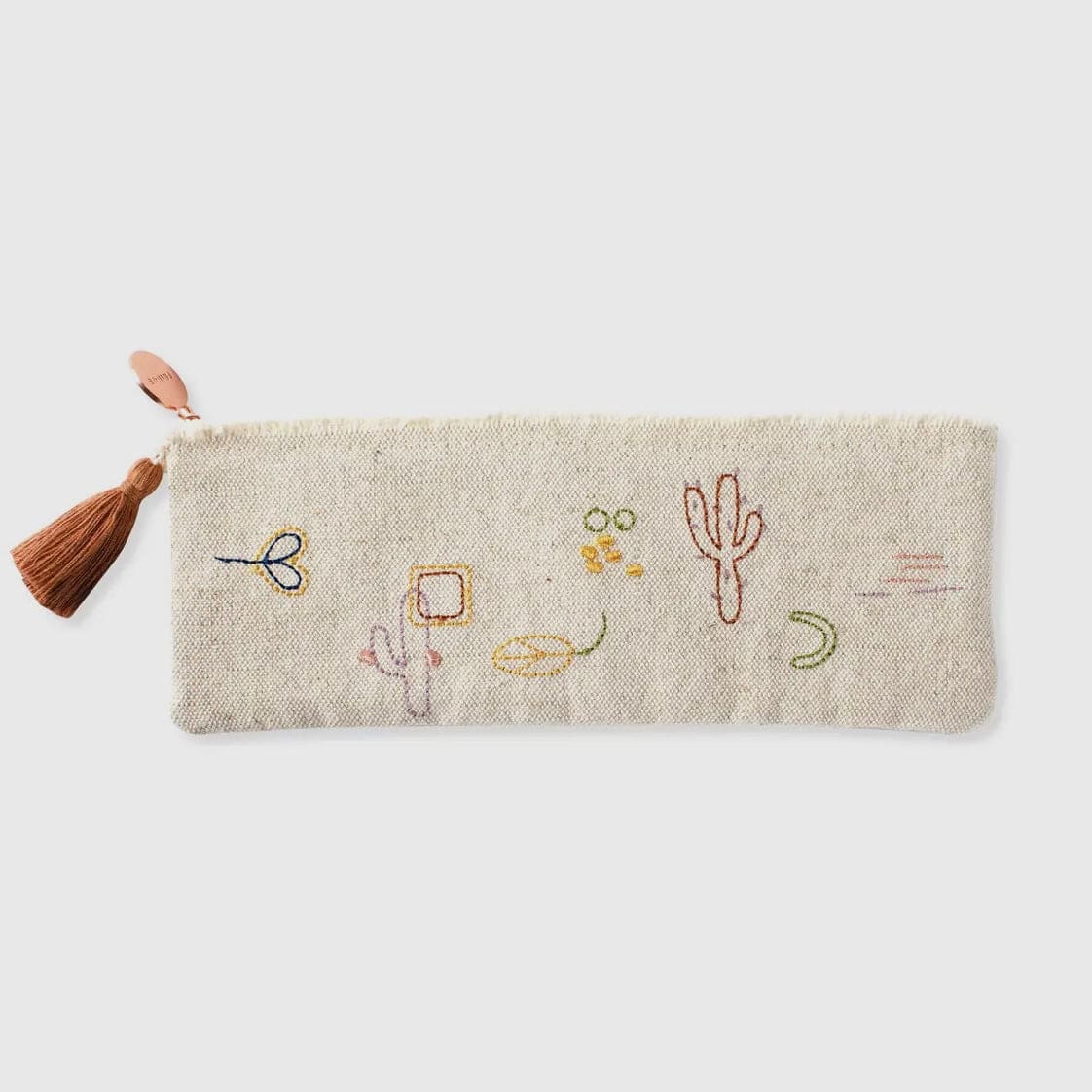 Embroidered Cactus Pouch