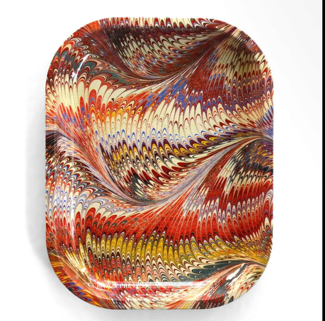 Marble Pattern Metal Trinket Tray