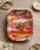 Marble Pattern Metal Trinket Tray