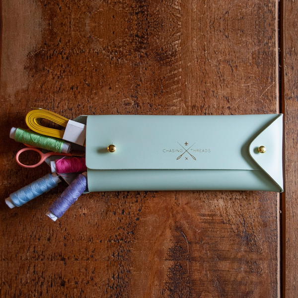 Cross Stitch Pouch Kit- Aqua