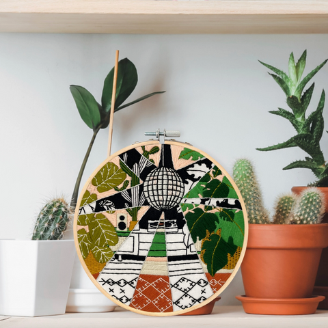 Disco Plants Embroidery Kit