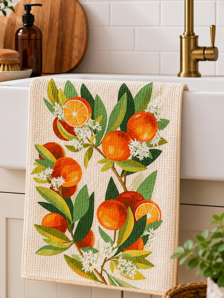 Orange Tea Towel