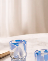 S/4 Marta Stackable Glass Blue & Clear
