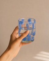 S/4 Marta Stackable Glass Blue & Clear