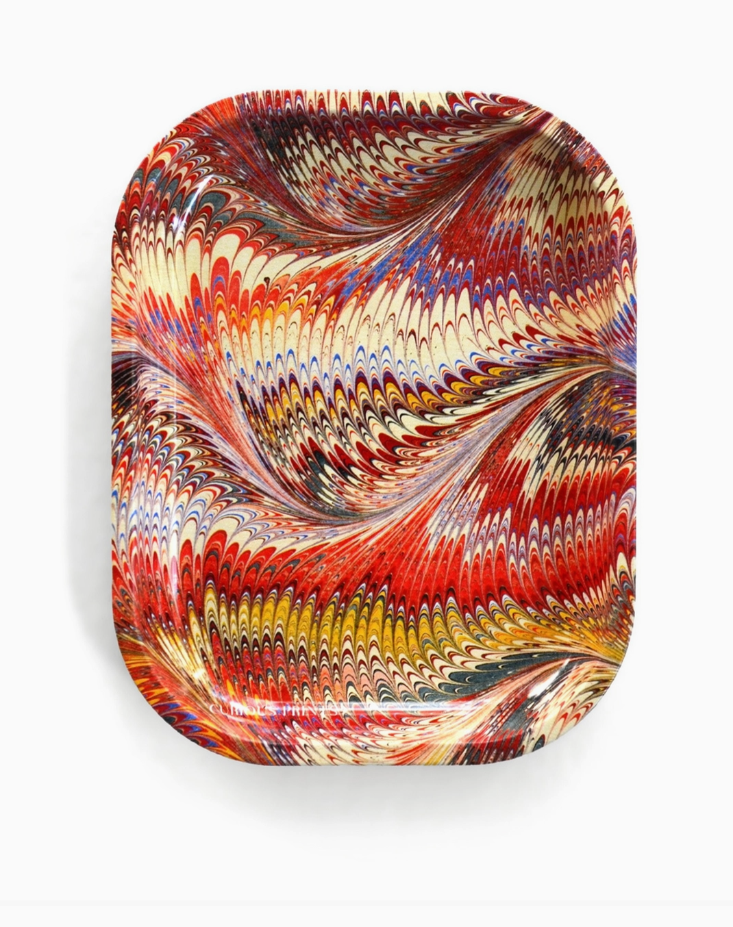 Marble Pattern Metal Trinket Tray