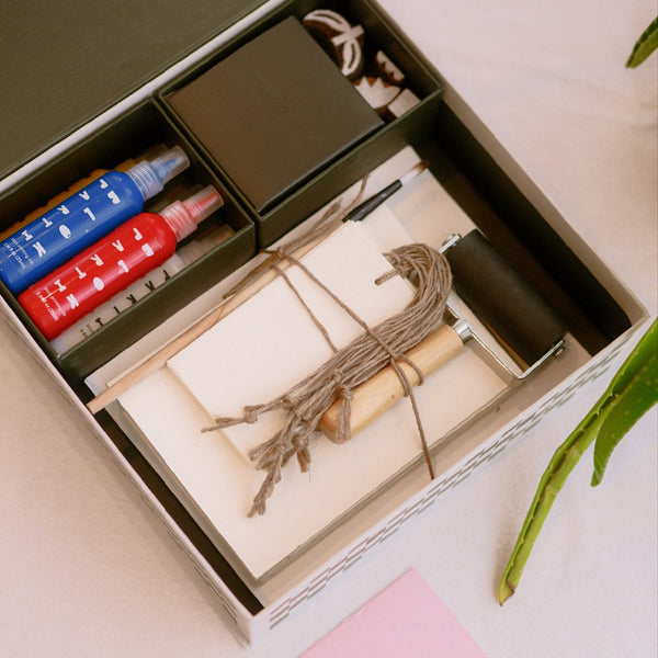 Block Printing Kit - Tulip Stationery Set