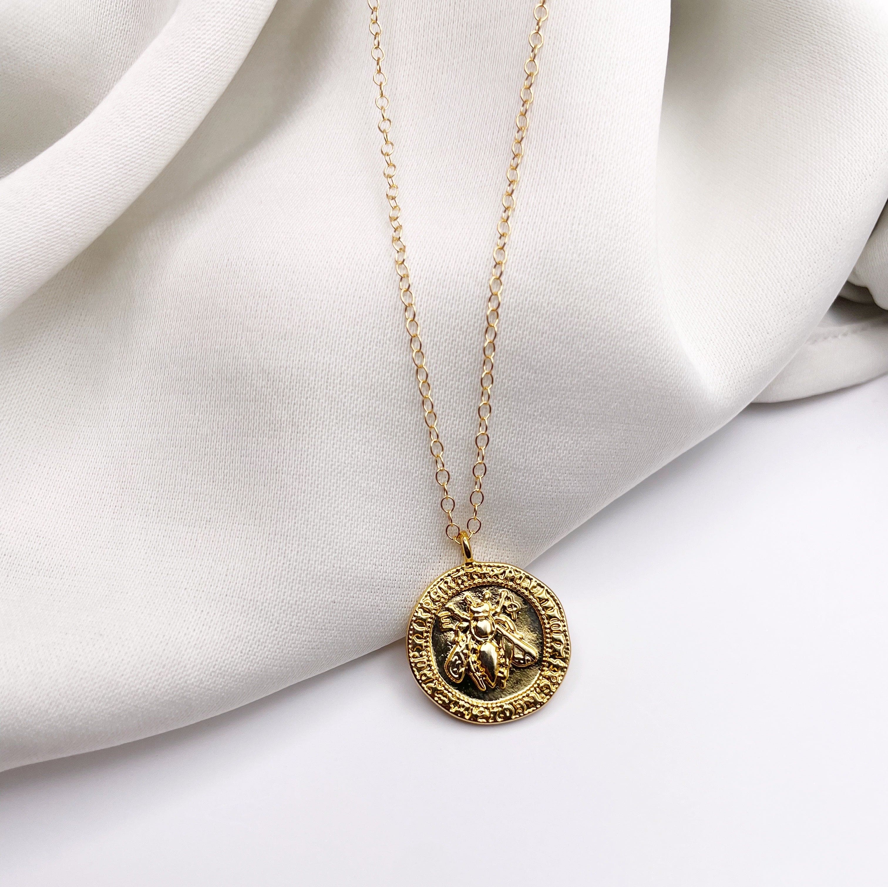 Bee Coin Necklace