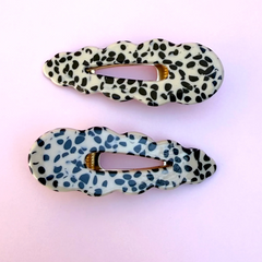 Speckled Scallop Hair Clips