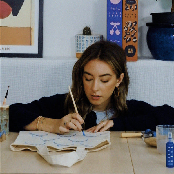 Block Printing Kit - Bow Print Tote Bag