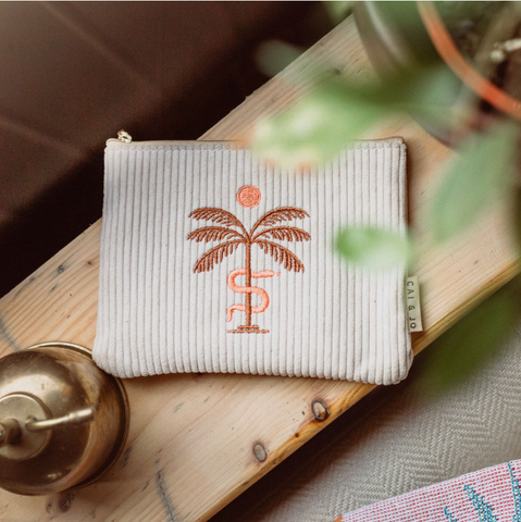 Corduroy Palm Pouch