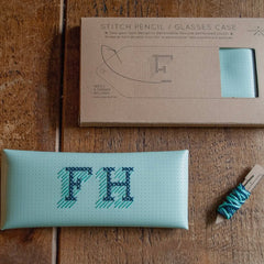 Cross Stitch Pouch Kit- Aqua