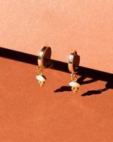 Opalite Dangle Huggers with 14kt Gold Overlay