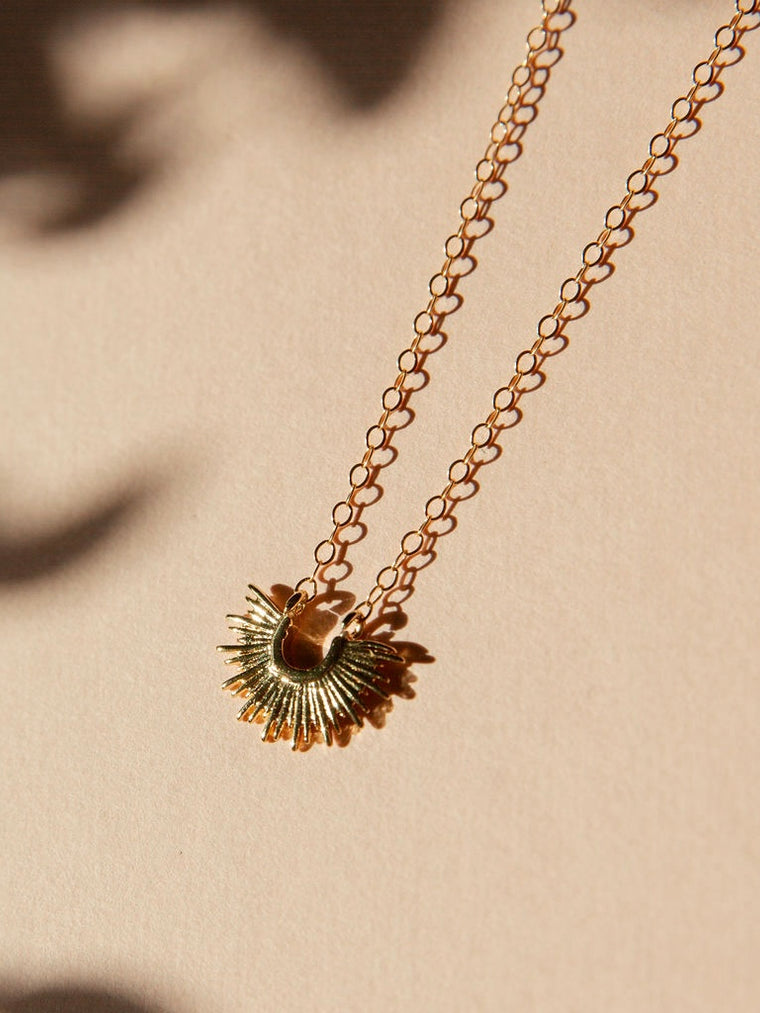 Vintage-Inspired Victorian Burst Necklace on a 14kt Gold Filled Chain