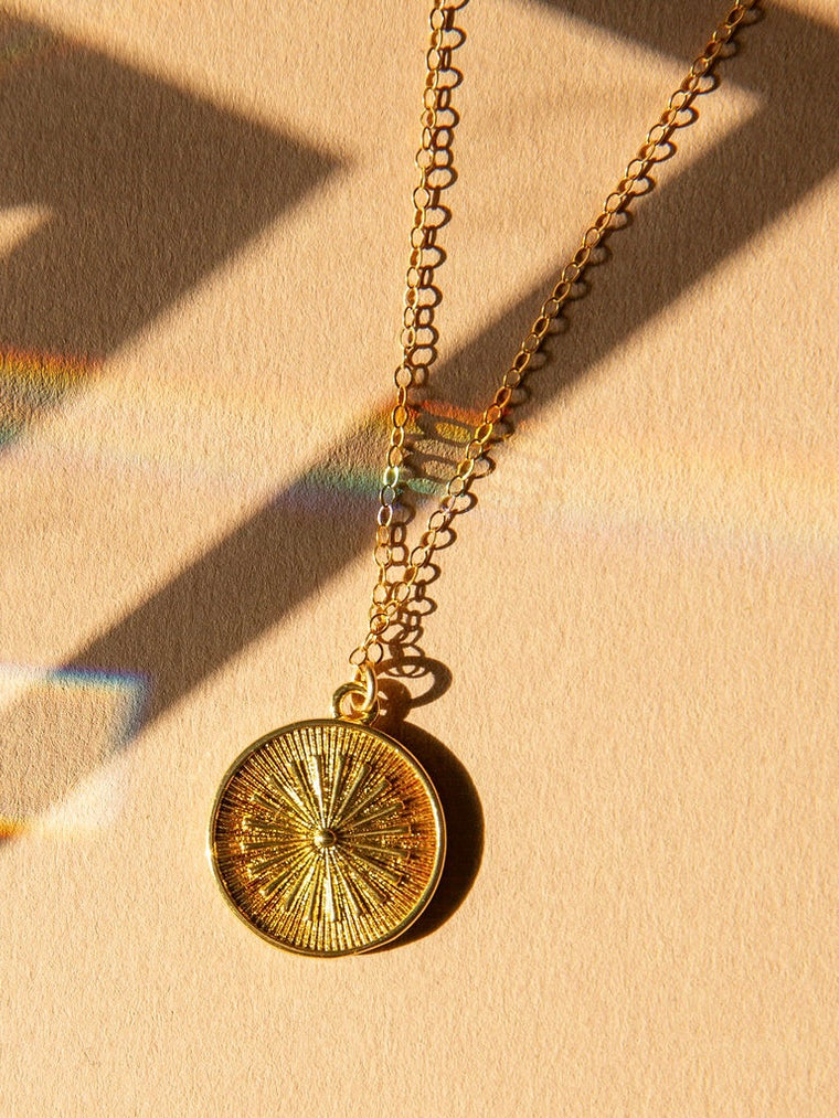 Radiant 18-Inch Sunbeam Necklace with 14kt Gold Filled Chain