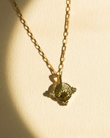 Elegant Sunrise Baroque Necklace with Crystal Accents on Gold Filled Chain
