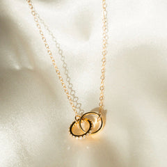 Sophisticated 18-Inch Gold Filled Chain with Eternity Link Pendant