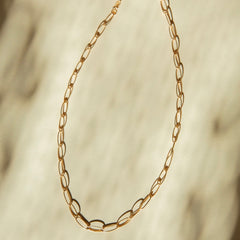Contemporary Oval Link Choker with 14kt Gold Overlay