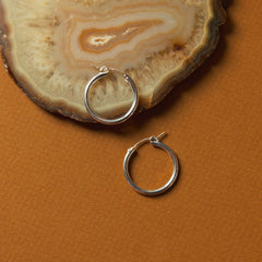 Silver Featherweight Hoops