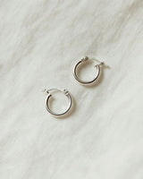 Lightweight Small Tube Hoop Earrings in Sterling Silver