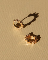 Edgy Spike Crystal Huggers with 14kt Gold Overlay for a Bold Look