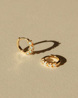 Osaka Opal Hugger Hoops with 14kt Gold Overlay