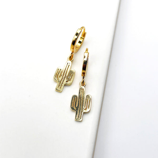 Minimalist Cactus Hoops with sleek desert-inspired design for a stylish look